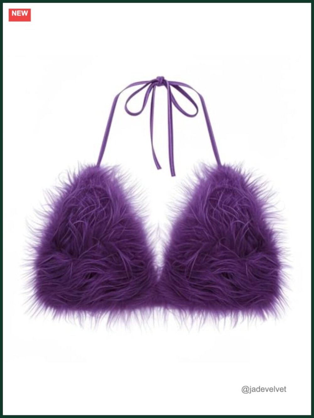 Faux Fur Crop Top Spaghetti Strap Tube Cami Concert Party